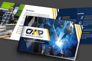 metal fabrication brochure design